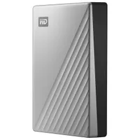 WD My Passport Ultra 4TB USB-C Portable External Hard Drive for Mac (WDBPMV0040BSL-WESN) - Silver