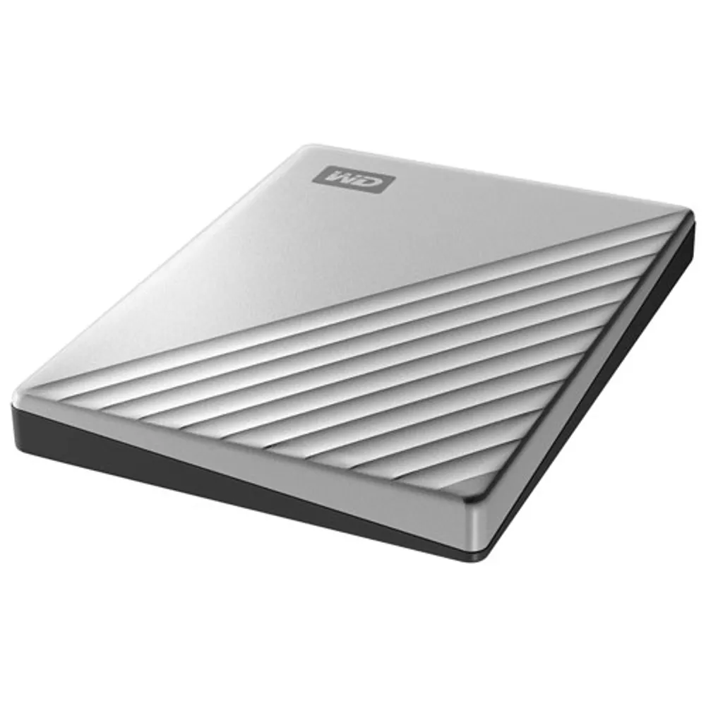 WD My Passport Ultra 4TB USB-C Portable External Hard Drive for Mac (WDBPMV0040BSL-WESN) - Silver