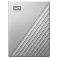 WD My Passport Ultra 4TB USB-C Portable External Hard Drive for Mac (WDBPMV0040BSL-WESN) - Silver