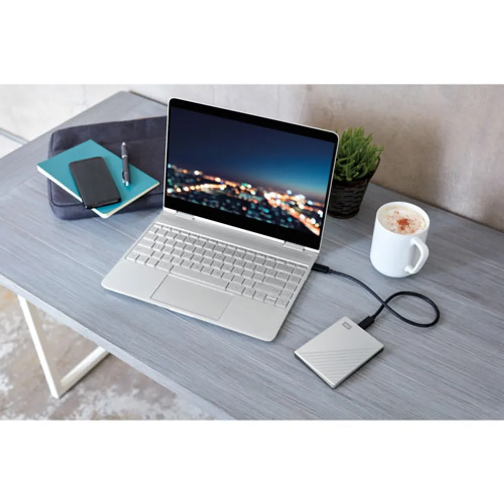 WD My Passport Ultra 2TB USB-C Portable External Hard Drive for Mac (WDBKYJ0020BSL-WESN) - Silver