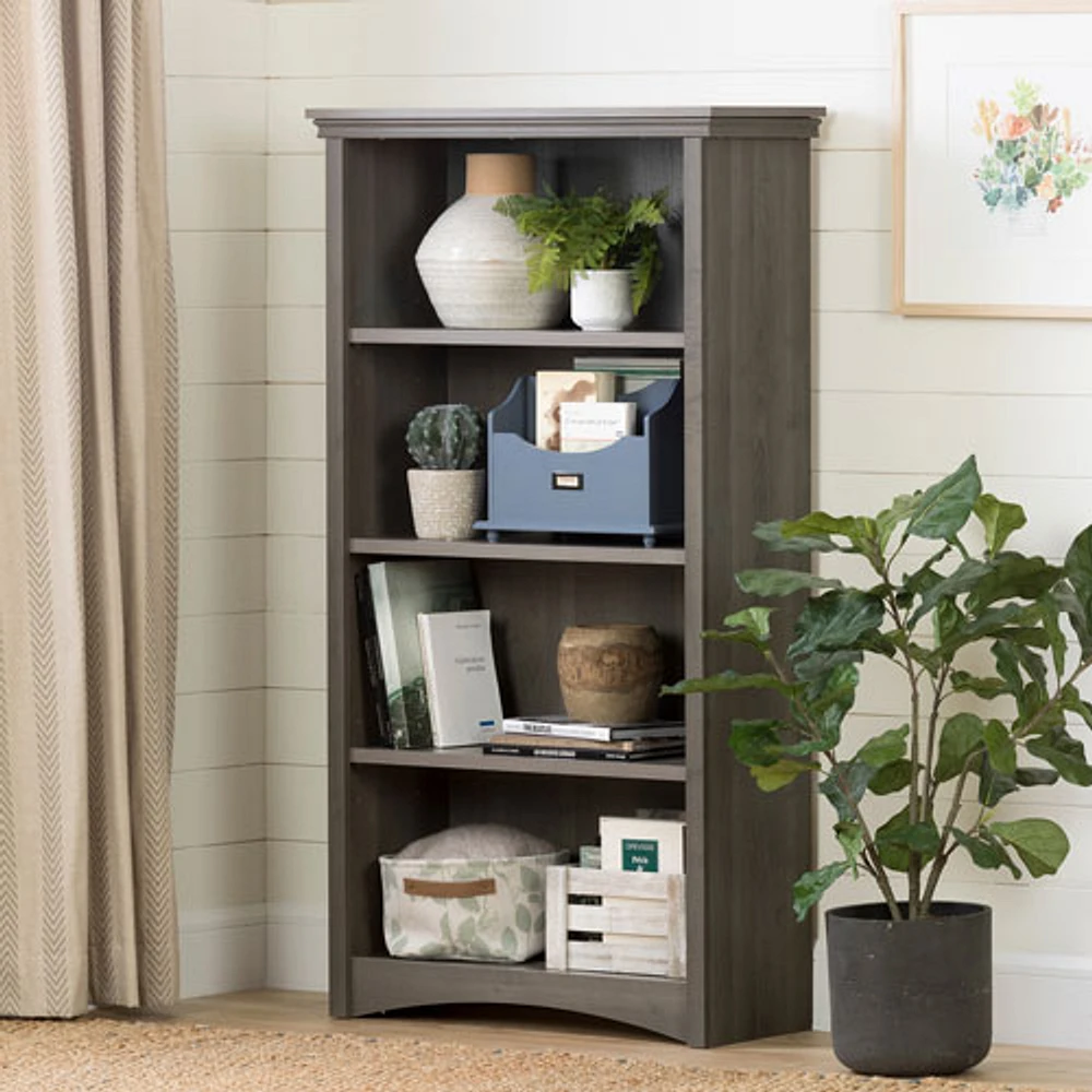 Gascony 58" 4-Shelf Bookcase - Grey Maple