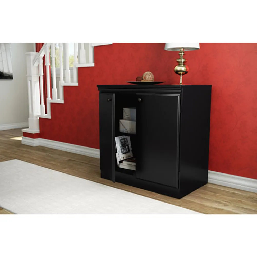 Armoire de rangement Morgan à 2 tiroirs - Noir pur