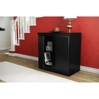 Armoire de rangement Morgan à 2 tiroirs - Noir pur