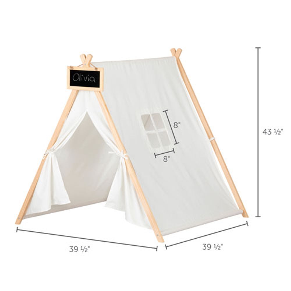 South Shore Sweedi Cotton Play Tent with Chalkboard - Beige
