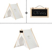 South Shore Sweedi Cotton Play Tent with Chalkboard - Beige