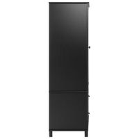 Yaletown Transitional 72" 2-Drawer Armoire - Black