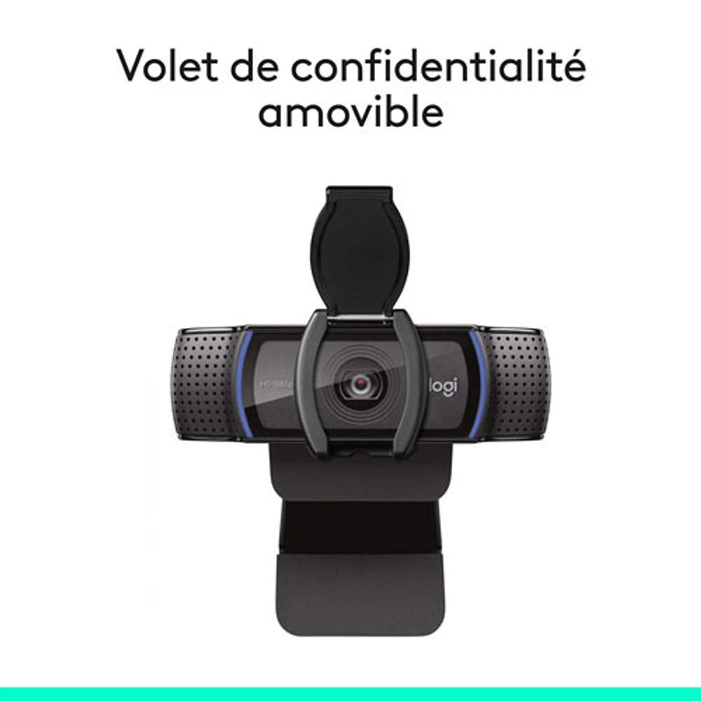 Caméra Web de jeu et de diffusion continue HD 1080p 30 ips C920S Pro de Logitech