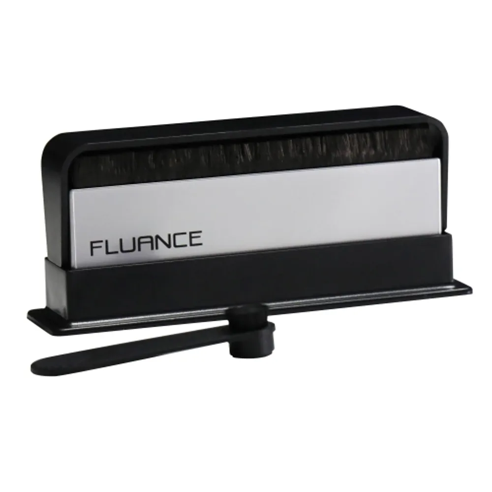 Fluance Vinyl Record Accessory Kit with Record and Stylus Anti-Static Carbon Fiber Brushes and Record Weight (VB52RW03)