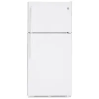 GE 30" 18 Cu. Ft. Top Freezer Refrigerator with LED Lighting (GTS18FTLKWW) - White