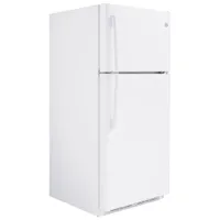 GE 30" 18 Cu. Ft. Top Freezer Refrigerator with LED Lighting (GTS18FTLKWW) - White