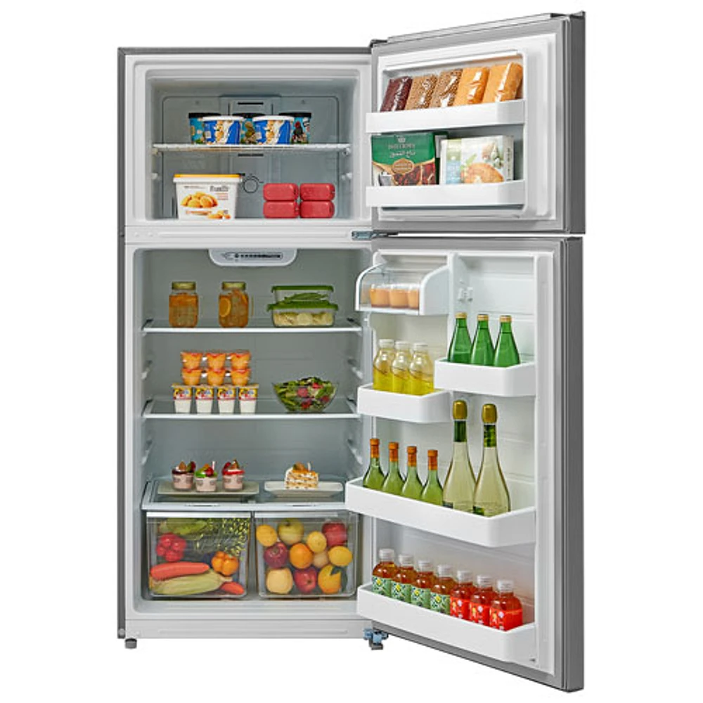 GE 30" 18 Cu. Ft. Top Freezer Refrigerator wth LED Lighting (GTE18FSLKSS) - Stainless Steel