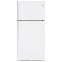 GE 30" 18 Cu. Ft. Top Freezer Refrigerator with LED Lighting (GTE18FTLKWW) - White