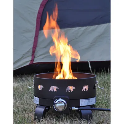 Paramount Kermode Portable Propane Fire Pit - 60,000 BTU - Black