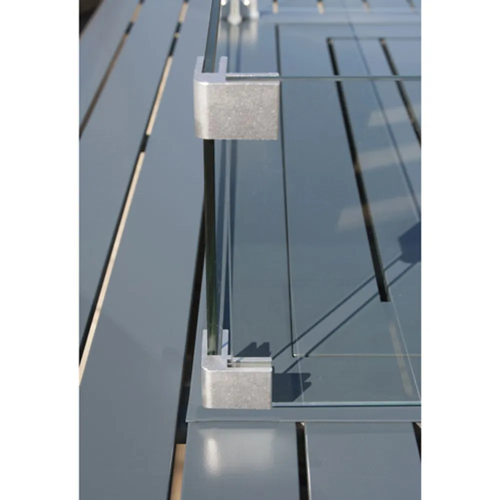 Pare-vent en verre pour table-foyer rectangulaire de Paramount