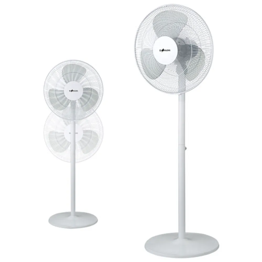 Ecohouzng Oscillating 2-in-1 Pedestal Fan - 16" - White