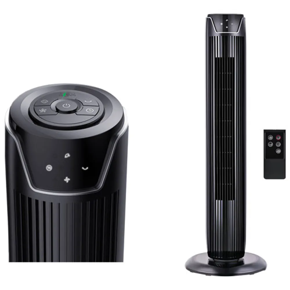 Ventilateur vertical numérique oscillant d'Ecohouzng - 36 po - Noir
