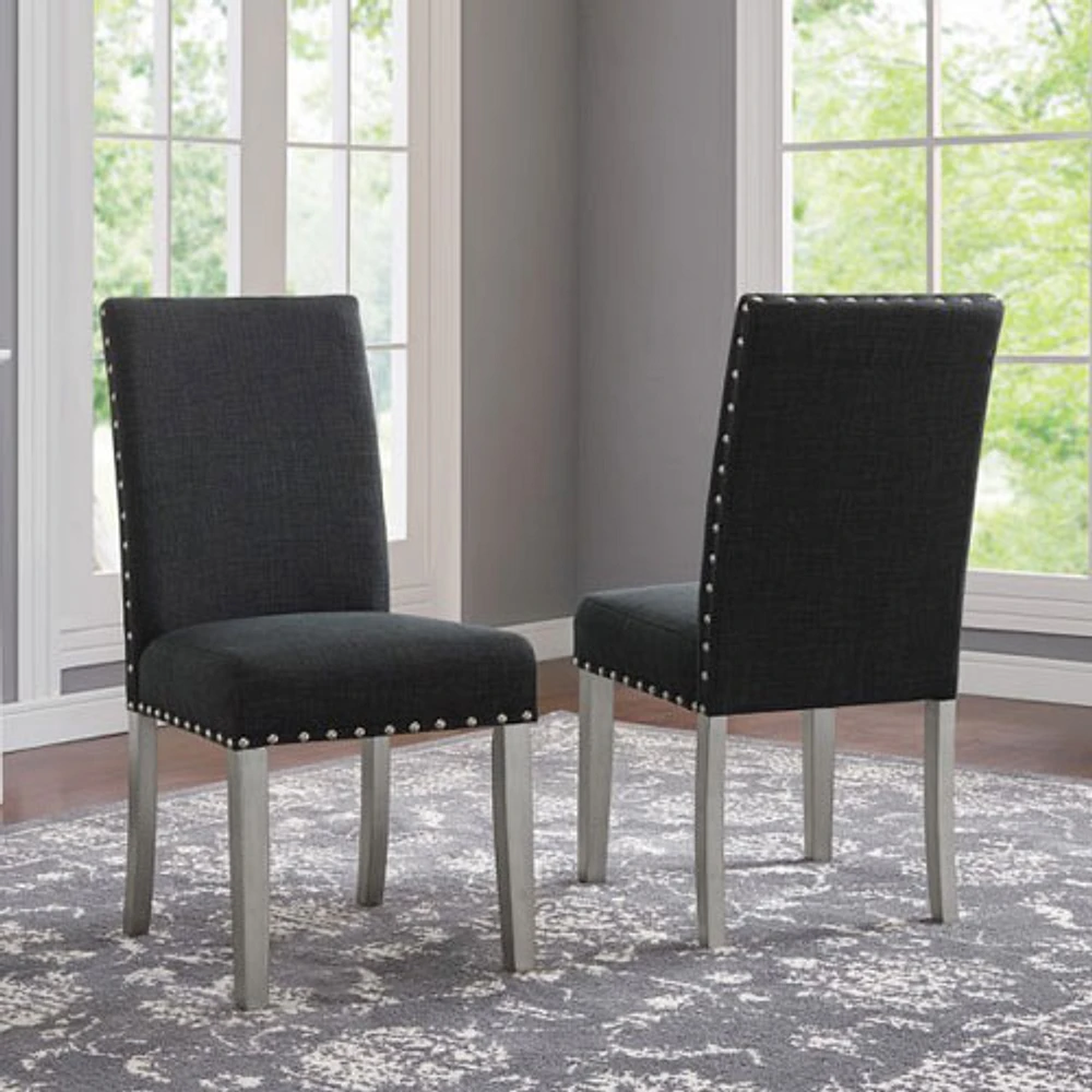 Bella Contemporary Fabric Parsons Chair - Set of 2