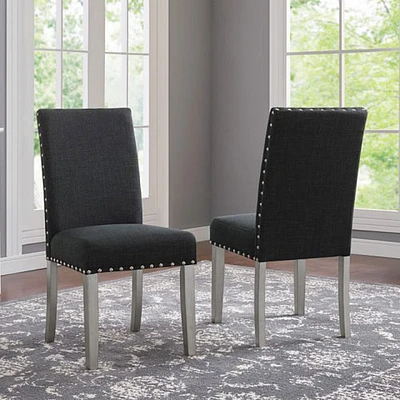 Bella Contemporary Fabric Parsons Chair - Set of 2