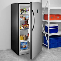 Insignia 17 Cu. Ft. Garage Ready Upright Convertible Freezer (NS-UZ17SS0) - Stainless - Only at Best Buy