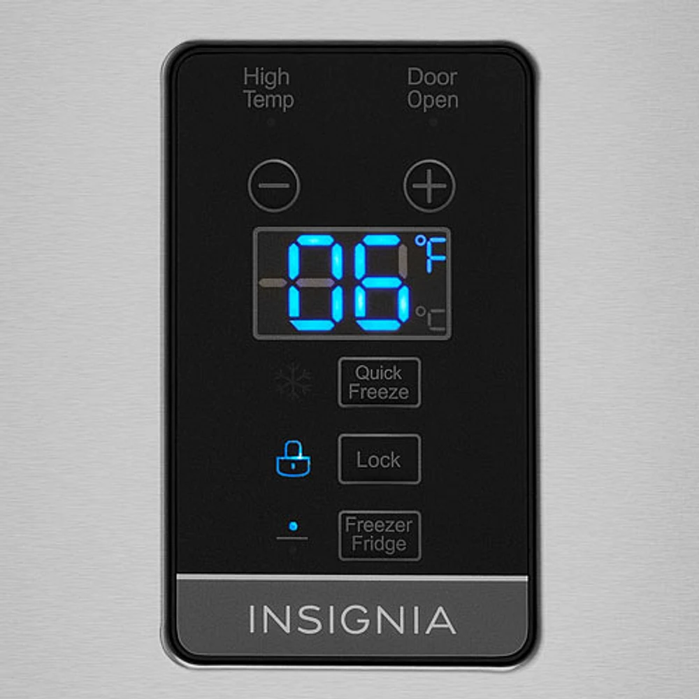 Insignia 13.8 Cu.Ft. Garage Ready Upright Convertible Freezer(NS-UZ14SS0) - Stainless - Only at Best Buy