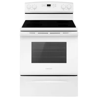 Amana 30" 4.8 Cu. Ft. Smooth Top Electric Range (YAER6603SFW) - White - Open Box - Perfect Condition