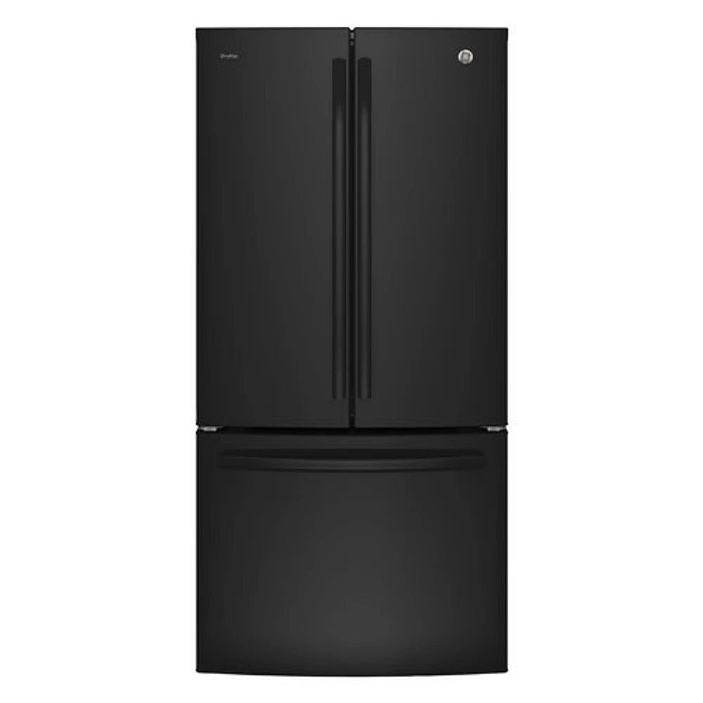 GE Profile 33" French Door Refrigerator (PNE25NGLKBB)-Black - Open Box - Scratch & Dent