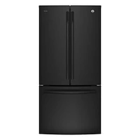 GE Profile 33" French Door Refrigerator (PNE25NGLKBB)-Black - Open Box - Scratch & Dent