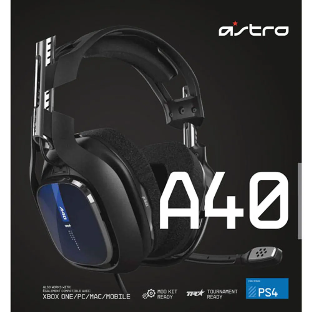 valgfri Støt indkomst ASTRO Gaming A40 TR Gaming Headset for PS4 - Black | Galeries de la Capitale