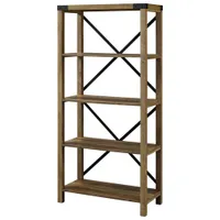 Winmoor Home 64" 4-Shelf MDF Bookcase - Rustic Oak