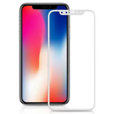 【CSmart】 Case Friendly 3D Curved Full Coverage Tempered Glass Screen Protector for iPhone X / Xs / iPhone 11 Pro (5.8"), White