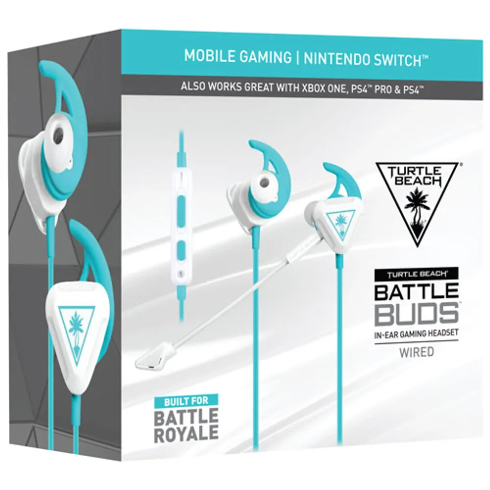 Turtle Beach Battle Buds Gaming Headset for Switch - White/Teal