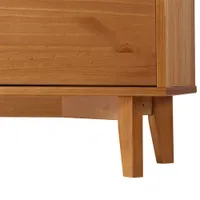 Mid-Century Modern 6-Drawer Dresser - Caramel