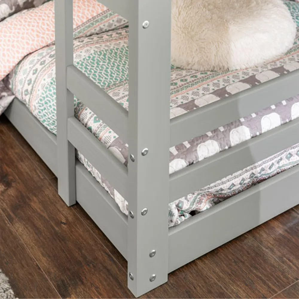 Modern Kids Bunk Bed - Twin - Grey