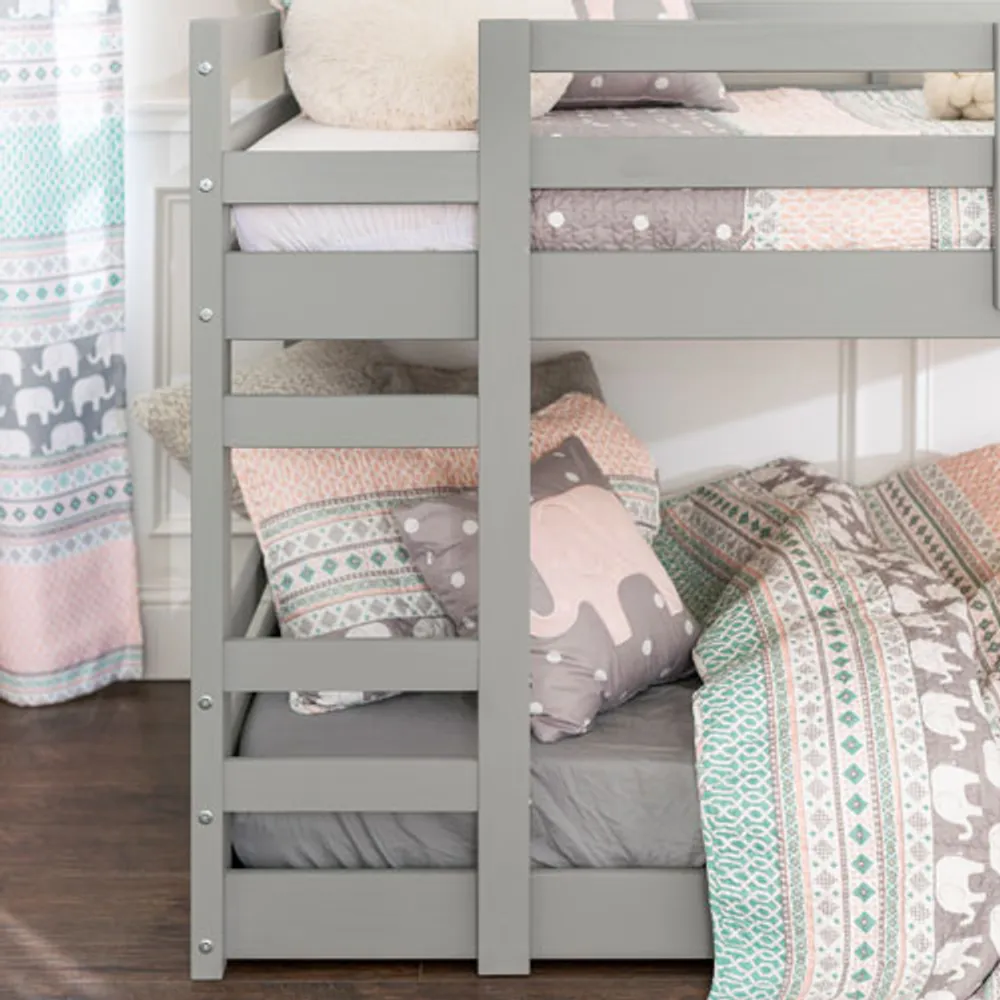 Modern Kids Bunk Bed - Twin - Grey