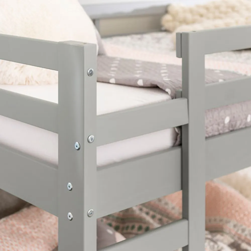 Modern Kids Bunk Bed - Twin - Grey