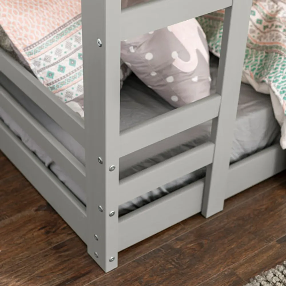 Modern Kids Bunk Bed - Twin - Grey