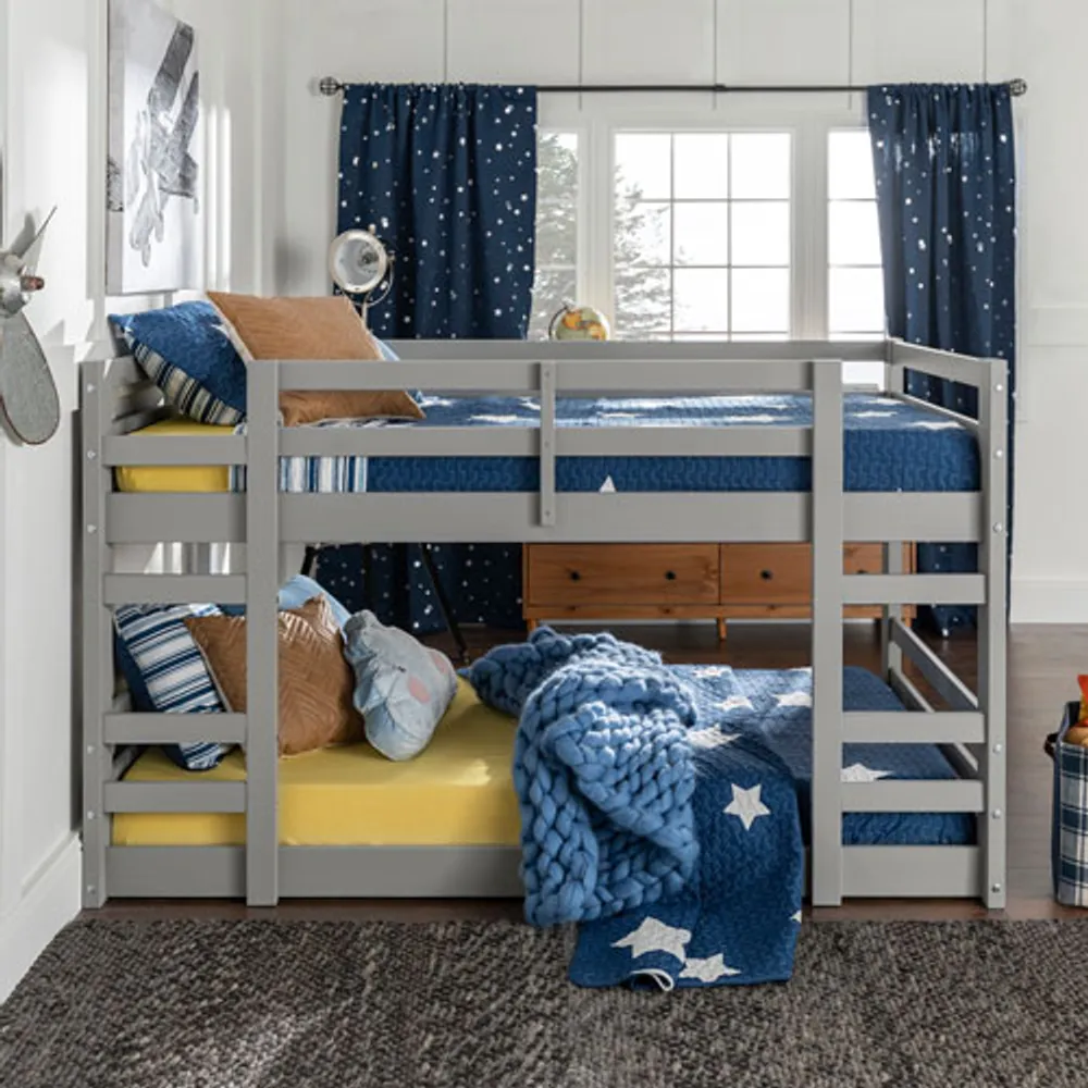 Modern Kids Bunk Bed - Twin - Grey