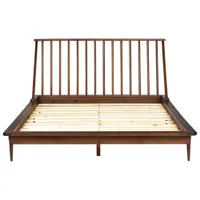 Spindle Headboard Platform Bed - Queen - Walnut