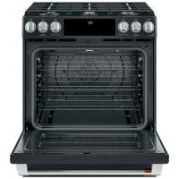 Café 30" 5.6 Cu. Ft. Self-Clean Convection 6-Burner Slide-In Gas Range (CCGS700P3MD1) - Black