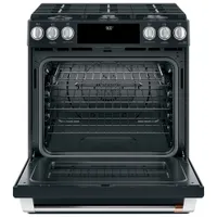 Cuisinière biénergie encastrable 6 brûleurs convection 5,7 pi³ 30 po Café (CC2S900P3MD1) - Noir mat