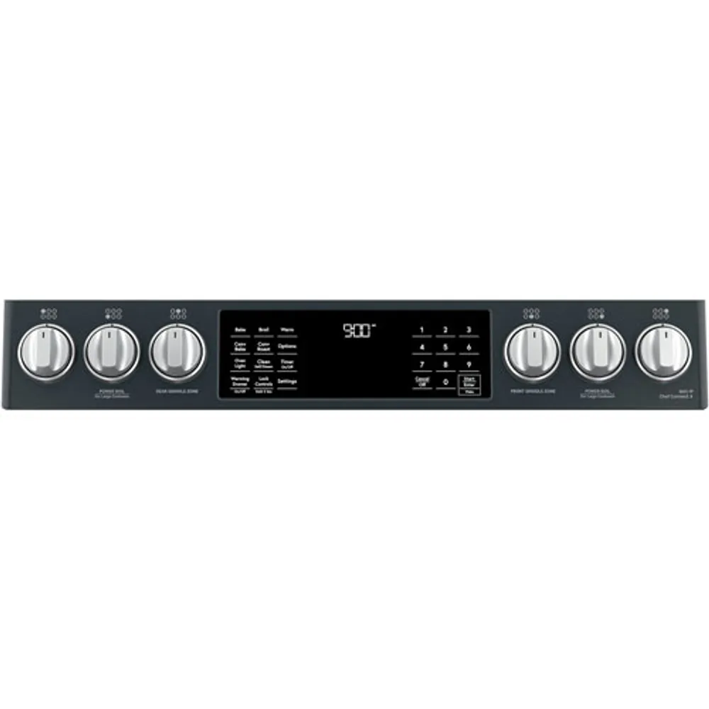 Cuisinière biénergie encastrable 6 brûleurs convection 5,7 pi³ 30 po Café (CC2S900P3MD1) - Noir mat