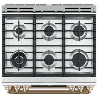 Café 30" 7.0 Cu. Ft. True Convection Double Oven Slide-In Gas Range (CCGS750P4MW2) - White