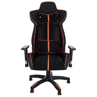 Brassex Milo Fabric Gaming Chair with Tilt and Recline - Black/Orange