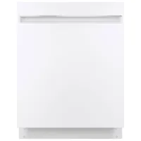 GE 24" 51dB Built-In Dishwasher with Stainless Steel Tub (GDT225SGLWW) - White