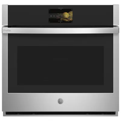 GE Profile 30" 5.0 Cu. Ft. Self-Clean True Convection Electric Wall Oven (PTS7000SNSS) - Stainless