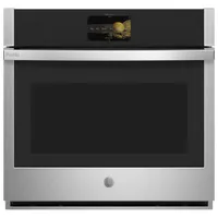 GE Profile 30" 5.0 Cu. Ft. Self-Clean True Convection Electric Wall Oven (PTS7000SNSS) - Stainless