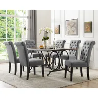 Soho Contemporary 7-Piece Dining Set - Grey