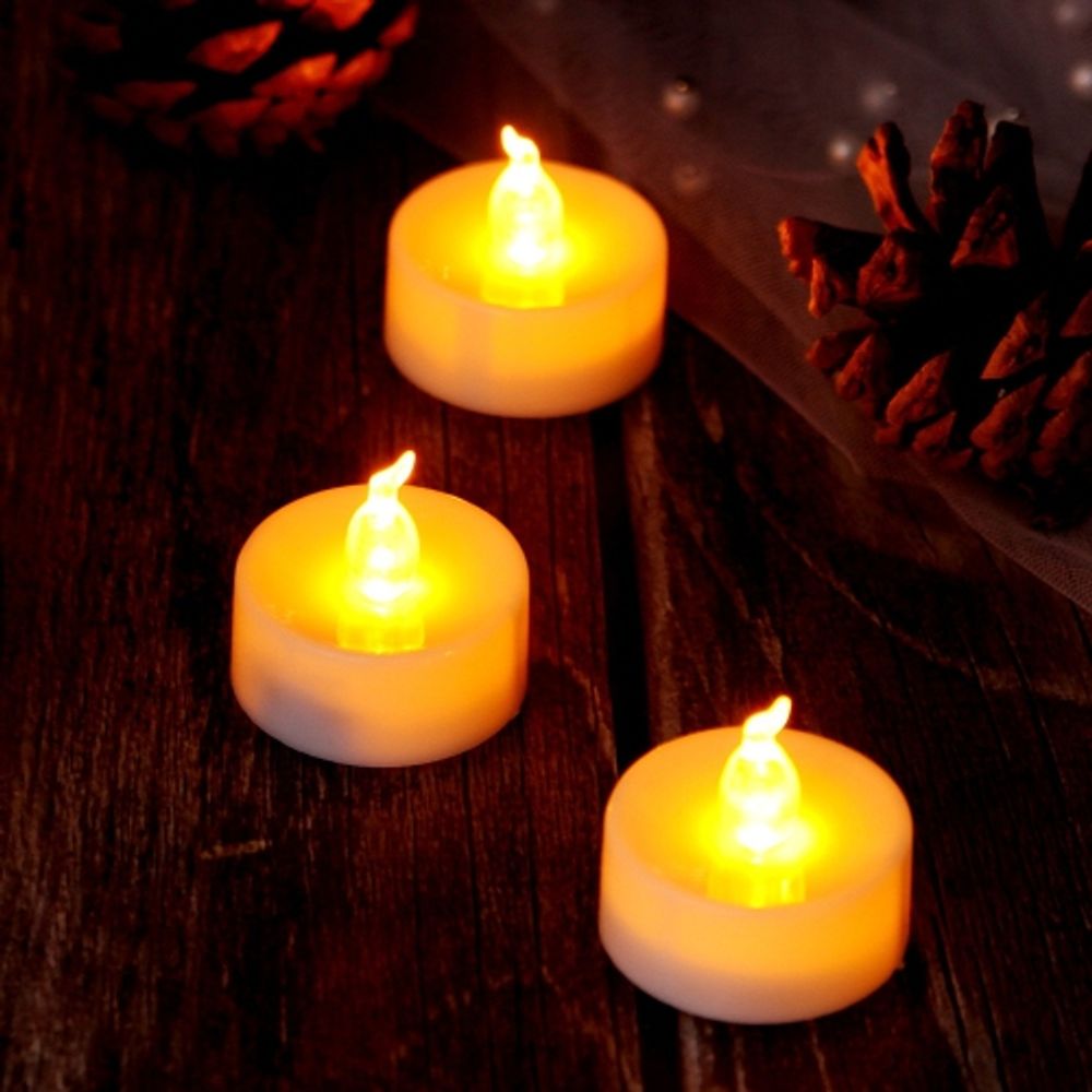 AGPtEK 24pack Cool White Led Tealight Flickering Candles Party