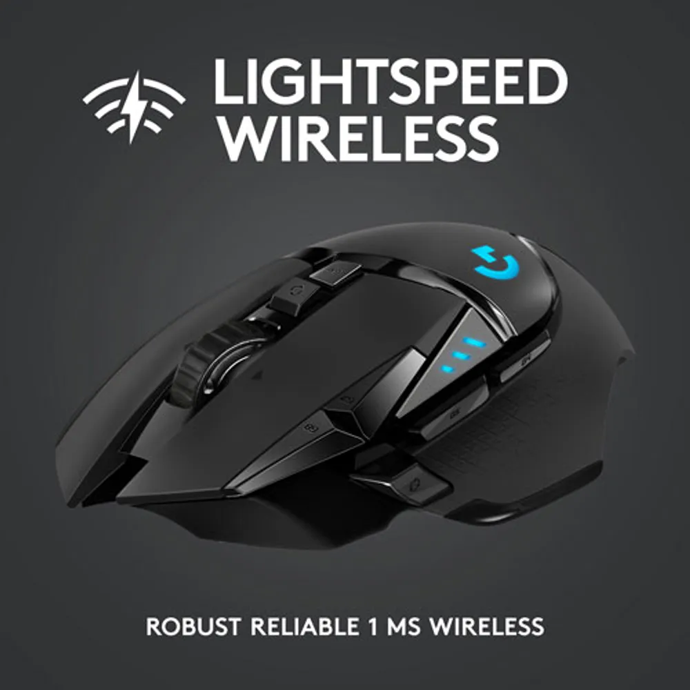 Logitech G502 LIGHTSPEED 25600 DPI Wireless Optical Gaming Mouse - Black