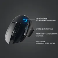 Souris de jeu optique sans fil de 25600 ppp G502 LIGHTSPEED de Logitech - Noir